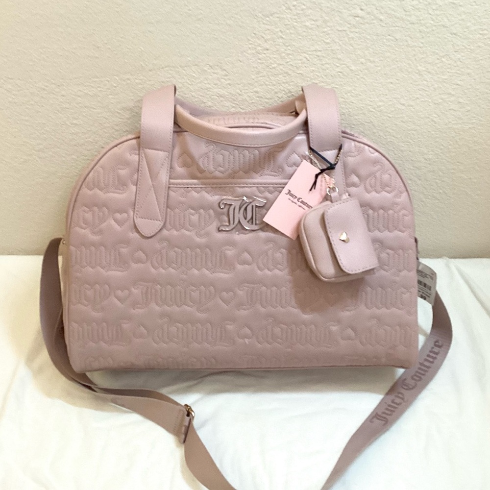 NEW Juicy Couture Pink League Dome Weekender